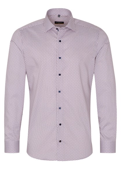 ETERNA SLIM FIT Langarm Hemd chianti bedruckt 8079-56-F170