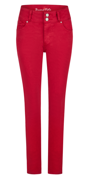 BUENA VISTA TUMMYLESS CROPPED kirsche 2409 B5827 4141.6297 - Stretch Twill