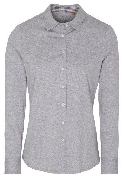 ETERNA FITTED Langarm Bluse grau jersey 5157-31-DF05 - UPCYCLING