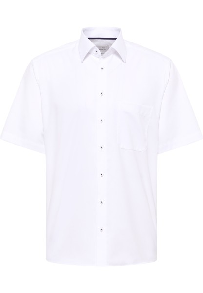 ETERNA COMFORT FIT Kurzarm Hemd weiss strukturiert natté 8464-00-K181