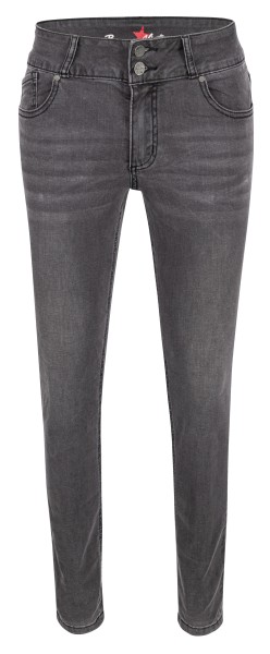 BUENA VISTA TUMMYLESS CROPPED grey black 2508 B5827 601.5312 - Cozy Denim