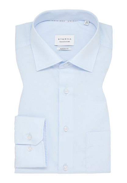 ETERNA MODERN FIT Langarm Hemd popeline hellblau 1100-10-X19K