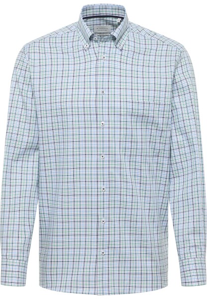 ETERNA COMFORT FIT Langarm Hemd twill hellgrün kariert 1278-40-E114