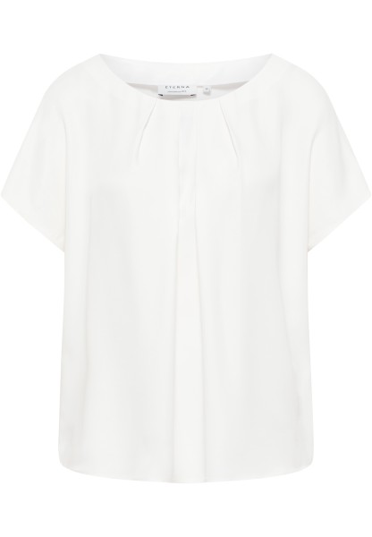 ETERNA LOOSE FIT Kurzarm Bluse off-white viskose 5270-01-H305