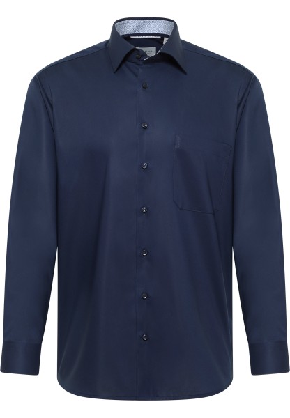 ETERNA COMFORT FIT Langarm Hemd popeline marine 1382-19-E141 - Dynamic Cotton