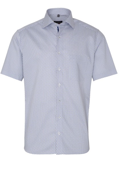 ETERNA MODERN FIT Kurzarm Hemd print dunkelblau twill 8079-16-C19K