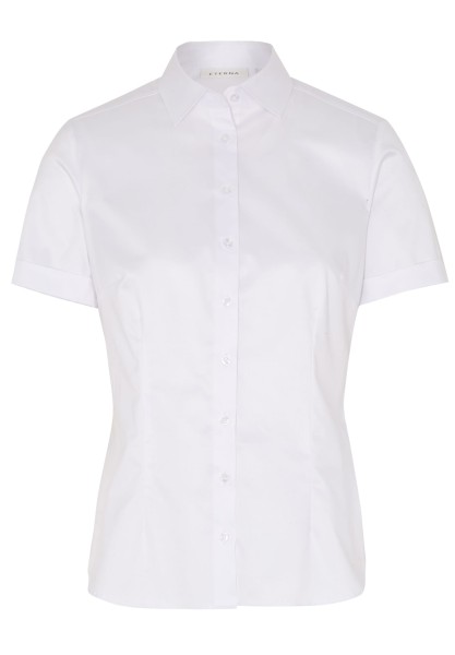 ETERNA CLASSIC FIT COVER Kurzarm Bluse weiss twill 5008-00-H790
