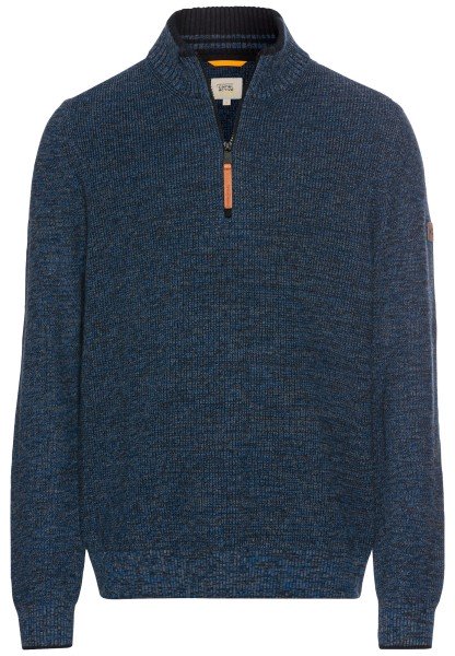 CAMEL ACTIVE PULLOVER Strickpullover mit Zipper true blue 40953F 9K90.44