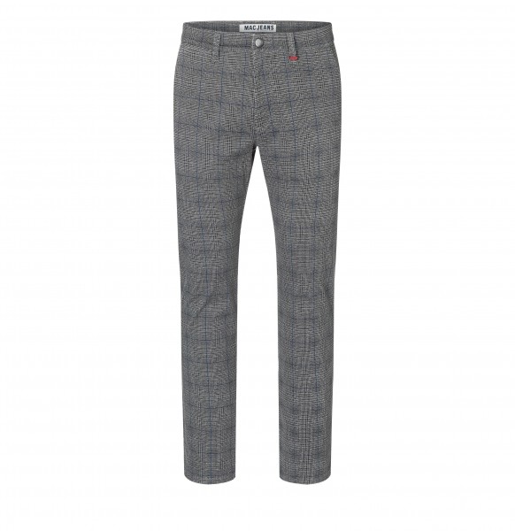 MAC LENNOX PRINTED GABARDINE steel blue check 6365-00-0689L 074K