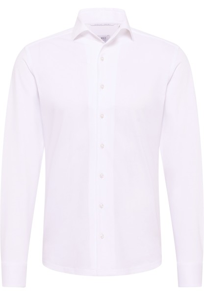 1863 by ETERNA SLIM FIT Langarm Hemd weiss jersey 2269-00-YSV1 - Japanese Knitted