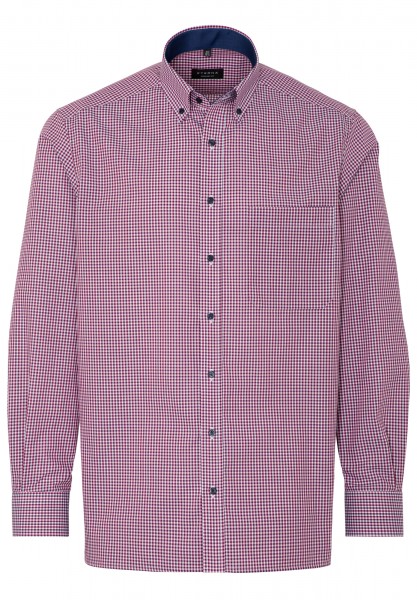 ETERNA COMFORT FIT Langarm Hemd rot-weiß kariert 8914-57-E144