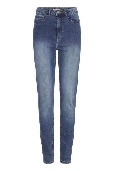 ICHI IHTWIGGY SLIM HIGH WAIST medium blue 20122631.200339