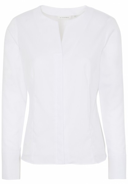 ETERNA REGULAR FIT Langarm Bluse Jaquard weiß strukturiert 5080 D751.00