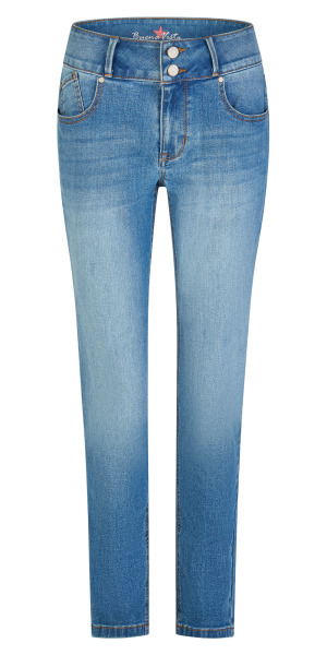BUENA VISTA TUMMYLESS CROPPED mid stone 2601 B5827 368.6808 - Stretch Denim