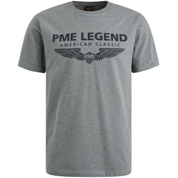 PME LEGEND SHORT SLEEVE Rundhals T-Shirt logo grey melee PTSS0000588-960