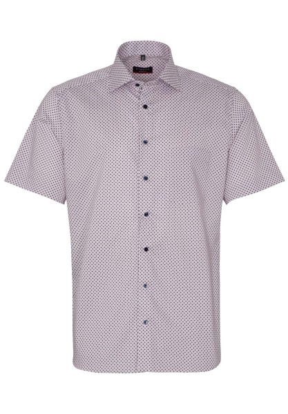 ETERNA SLIM FIT Kurzarm Hemd print chianti twill 8079-56-G170