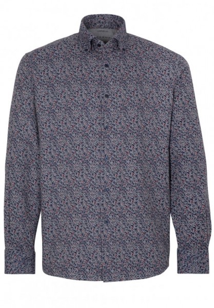 ETERNA COMFORT FIT UPCYCLING SHIRT Langarm Hemd blau floral 2397-38-QS9L