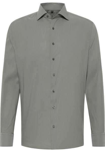 ETERNA SLIM FIT Performance Shirt Langarm Hemd grün twill 3377-44-F170