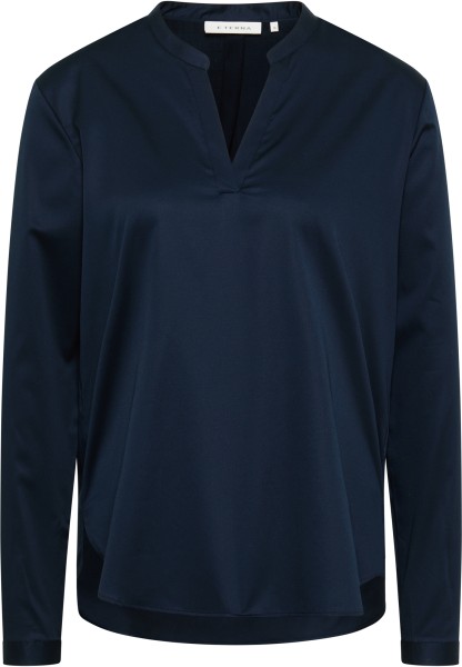 ETERNA LOOSE FIT Langarm Bluse dunkelblau satin 5585-19-D931
