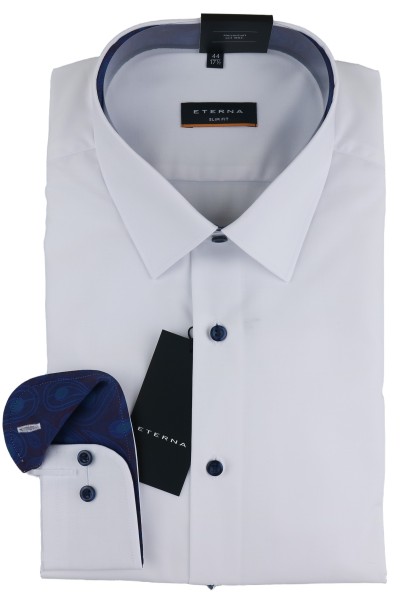 ETERNA SLIM FIT Langarm Hemd weiß 8508-00-F14P