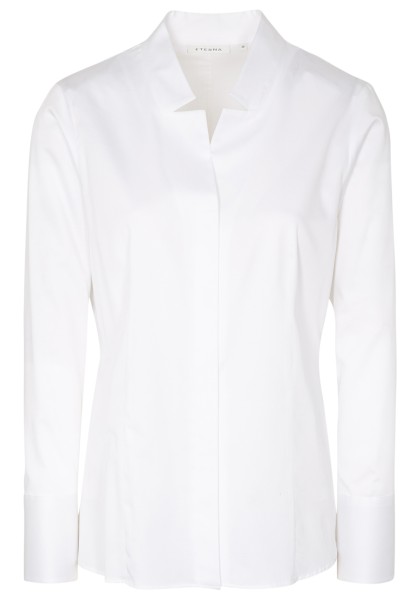 ETERNA SLIM FIT Langarm Bluse weiß 5585-00-D929
