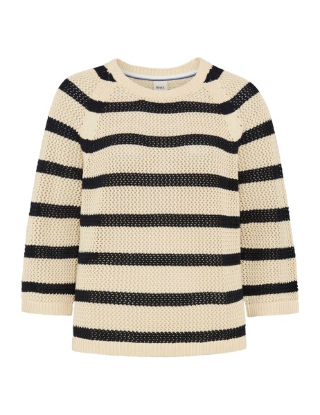 BRAX NALA Strickpullover 3/4 Arm gestreift navy 90114000 90-6010-22