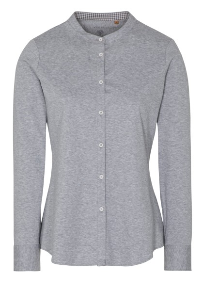 ETERNA FITTED Langarm Bluse grau jersey 5157-31-DF07 - UPCYCLING