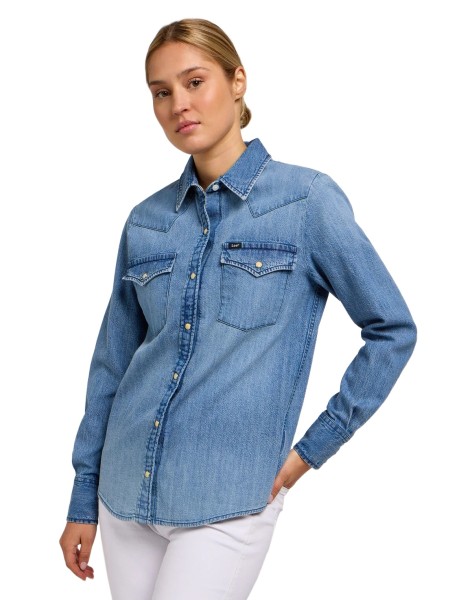 LEE REGULAR WESTERN Langarm Bluse Jeanshemd mt range 112350257 - INDIGOOD