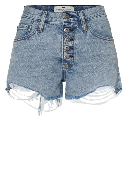 CROSS JEANS NEW SHORT light blue destroyed A611-015