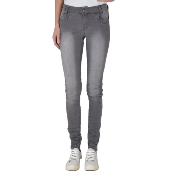 BUENA VISTA KIM-ZIP light grey 2201 B5105 694.4580 - Stretch Denim