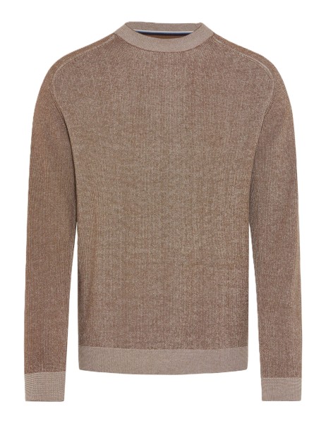 BRAX ROB Strickpullover Rundhals truffle 70131400 27-3078-53
