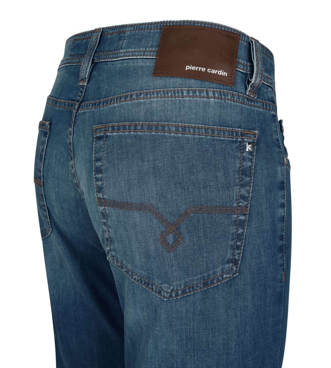 PIERRE CARDIN Herren Jeans Deauville Hose Regular Stretch Rinsed Washed