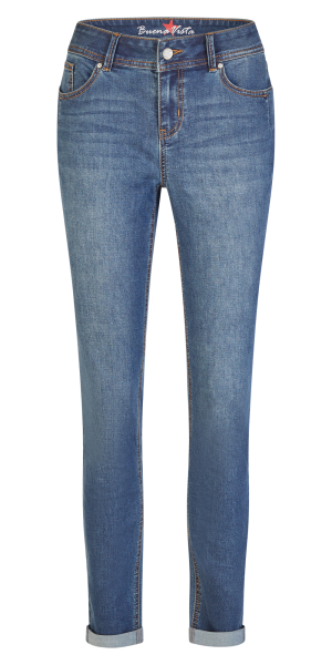 BUENA VISTA MALIBU-ZIP HIGH stone denim 888 B5914 370.8757 - Stretch Denim