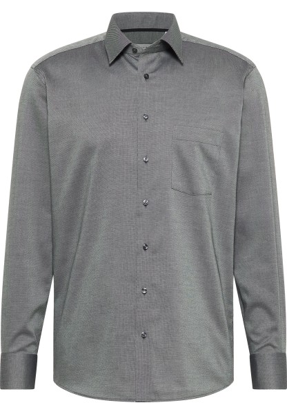 ETERNA MODERN FIT Langarm Hemd stahlgrau natté 8464-39-X181