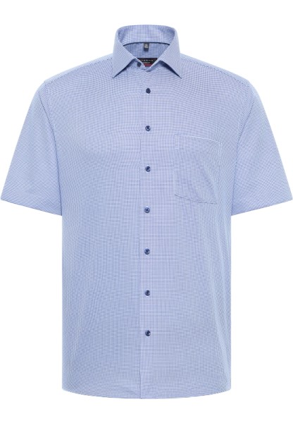 ETERNA MODERN FIT Kurzarm Hemd mittelblau panama 8038-12-C19P