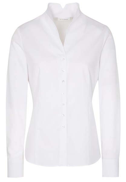 ETERNA CLASSIC FIT Langarm Bluse weiss strukturiert punkte 7001-00-D775