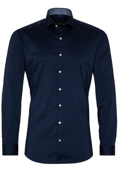 ETERNA SUPER SLIM FIT Performance Shirt Langarm Hemd dunkelblau stretch 3377-19-Z142