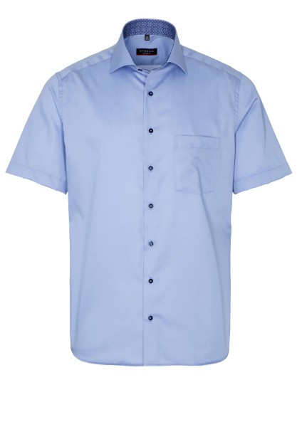 ETERNA MODERN FIT Kurzarm Hemd mittelblau satin 3921-12-C15K - COOL SHIRT