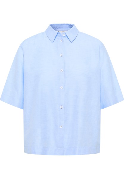 ETERNA LOOSE FIT Kurzarm Bluse himmelblau linen 5155-13-H366